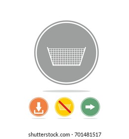Color circle button add to cart button with arrows web icon. add to cart vector