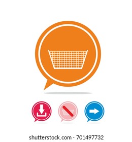 Color circle button add to cart button with arrows web icon. add to cart vector