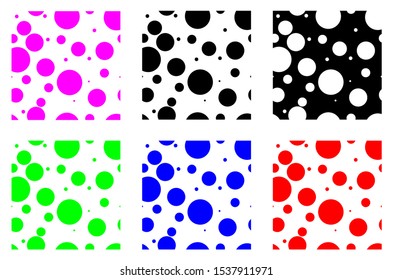 Color  circle. chaotic pattern circle. Seamless pattern.