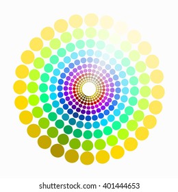 color circular color rojo color amarillo color verde azul violeta. ilustración vectorial