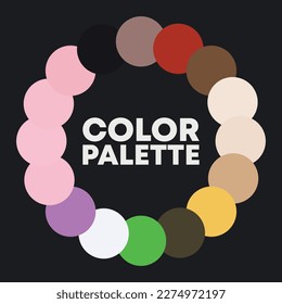 Color circle. Color combinations. Vector illustration