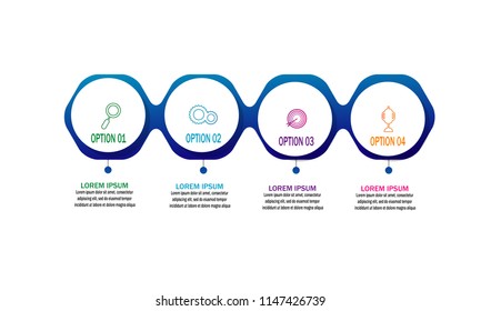 color Circle creative modern timeline infographic template element for workflow,process,presentation with modern circle ARROW concept design 