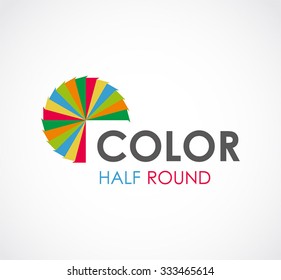 Color circle of creative print abstract vector and logo design or template media art business icon of company identity symbol concept