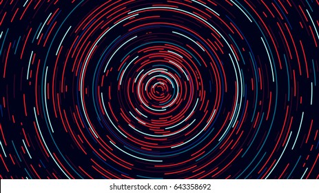 Color circle cyber tunnel, Futuristic abstract background, vector illustration