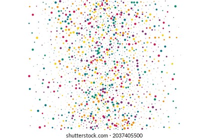 Color Circle Effect White Background. Abstract Round Card. Vector Dot Illustration. Green Shine Top Backdrop.