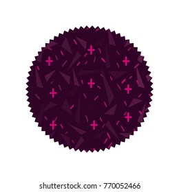 color circle with geometric graphic style background