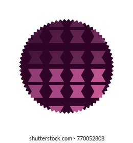 color circle with geometric memphis style background