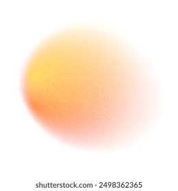 Color circle gradient noise gradation. Abstract colorful watercolor blur mesh shape on white background. Gradient aura, grain neon blob with noise effect vector illustration.