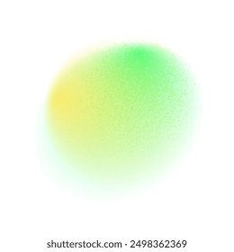 Color circle gradient noise gradation. Abstract colorful watercolor blur mesh shape on white background. Gradient aura, grain neon blob with noise effect vector illustration.