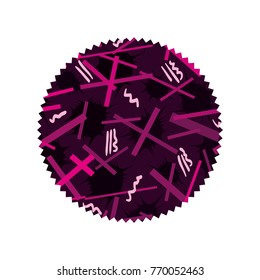 color circle with graphic style figure background