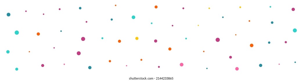 FarbCircle Happy Vektor Panorama weißer Hintergrund. Confetti-Hintergrundbild der Unabhängigkeit Karnevalsregeneinladung. Rainbow Dust Decoration Postkarte.