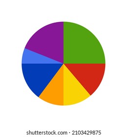  Presentación de la infografía del círculo de colores. Objeto vector aislado en fondo blanco