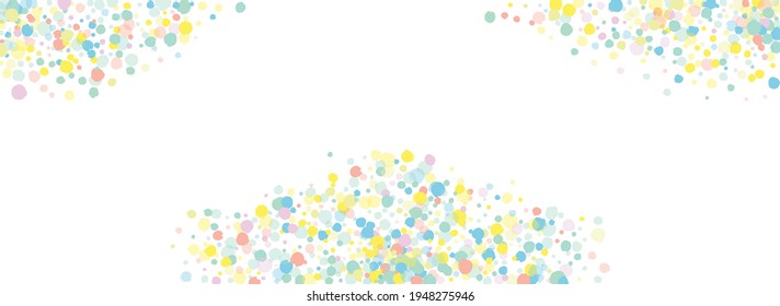 Invitación a Círculo de Color Fondo Panorámico Blanco. La Decoración Es De Fondo. Tarjeta redonda abstracta. Diseño del Efecto Lluvia Verde.