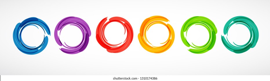 Color Circle In Line. Vector Illustration.