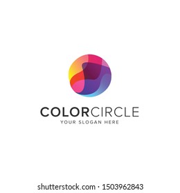 Color circle logo vector icon