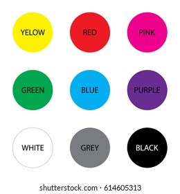 Color Circle Names Colors Stock Vector (Royalty Free) 614605313 ...