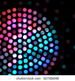 Color circle on a black background.vector