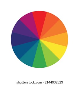 Color Circle. Palette Of Various Colors. Primary Color Gradient. Isolated Vector Illustration On White Background.