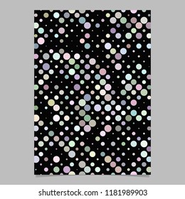 Color circle pattern brochure design - vector cover background graphic from dots