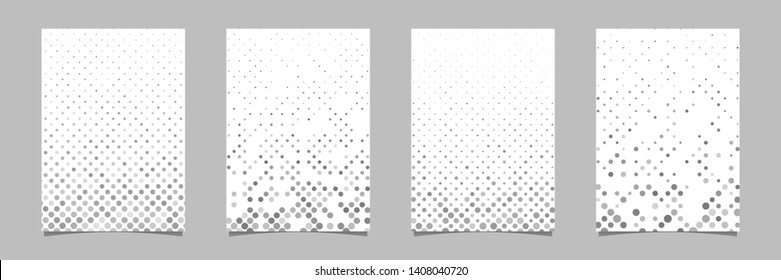 Color circle pattern flyer design set - vector page background collection from dots