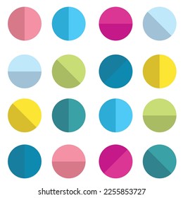 Color circle pattern. Minimalistic modern dot pattern. 