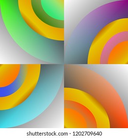Color circle segments mix, round spectrum logotype idea. Multicolor art palette, paint swirl, rainbow concept. Colorful Vector icon