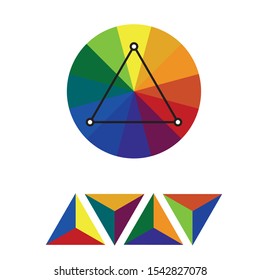 Color circle, color triad (vector)