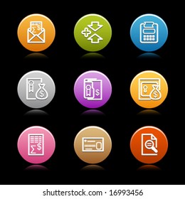 Color circle web icons, set 14