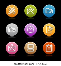 Color circle web icons, set 27