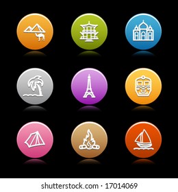 Color circle web icons, set 22