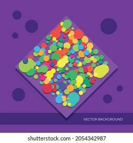 Color circles abstract vector background template