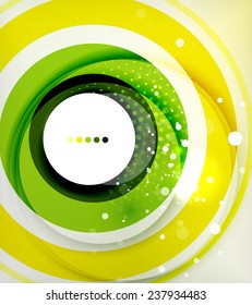 Color circles composition, rings, with shadows. Abstract background