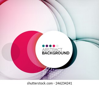 Color circles composition rings, with shadows. Abstract background