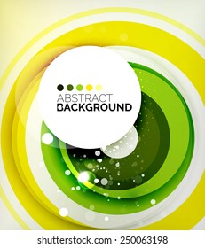 Color circles composition, rings with shadows. Abstract background