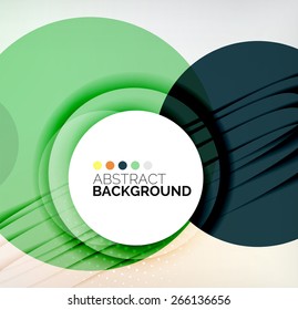 Color circles composition, rings with shadows. Abstract background