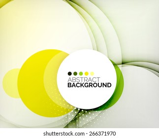 Color circles composition, rings with shadows. Abstract background