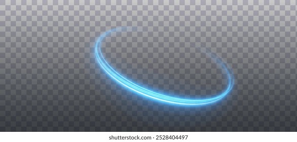 Quadro de círculos de cor com efeito de luz brilhante. Um flash voa em um círculo em um anel luminoso.