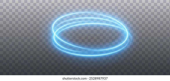 Quadro de círculos de cor com efeito de luz brilhante. Um flash voa em um círculo em um anel luminoso.