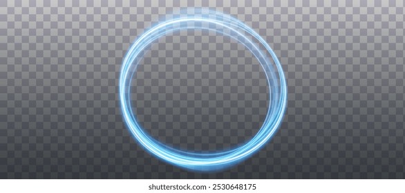 Quadro de círculos de cor com efeito de luz brilhante. Um flash voa em um círculo em um anel luminoso.
