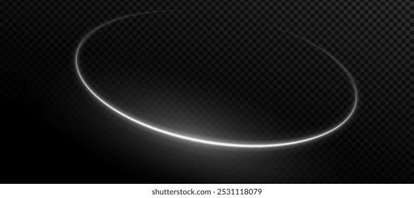 Color circles frame with glitter light effect. A flash flies in a circle in a luminous ring.