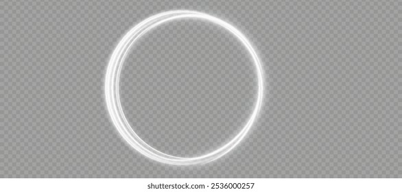 Marco de círculos de color con efecto de luz brillante. Un destello vuela en un círculo en un anillo luminoso.