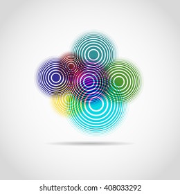 Color circles logo for web. cool background