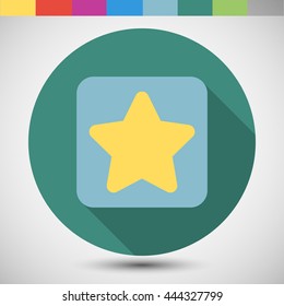 Color circles. Rating and validation. Star. Favourite