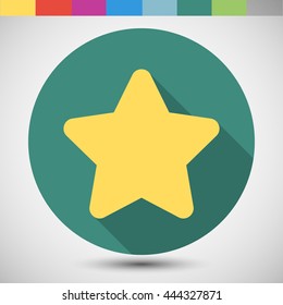 Color circles. Rating and validation. Star. Favourite