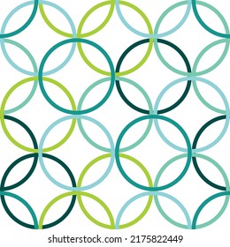 Color circles seamless pattern. Abstract geometric texture.  Colorful background with orange, pink, violet rings.