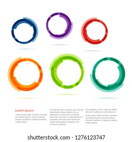 Color circles set - Vector