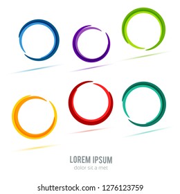 Color circles set - Vector