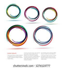 Color circles set - Vector