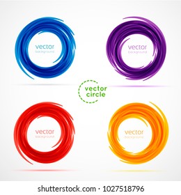 Color circles set. Vector illustration