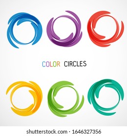 Color circles set. Vector illustration